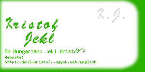 kristof jekl business card